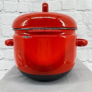 Carl Aubock Culinar Auswien Ostovics Red Enamel Pot Dutch Oven DANISH MODERN